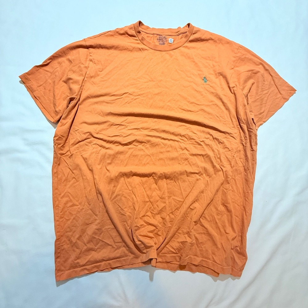 Polo Ralph Lauren T-Shirt Men 3XLT Orange Short Sleeve Pony Logo Tall